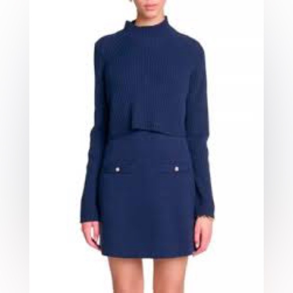 Maje Roquette 2 piece dress /sweater knit princess dress size 42/ large